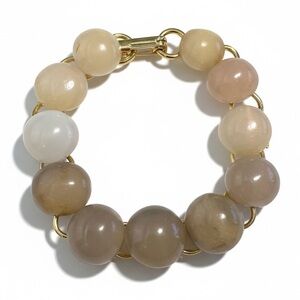 Vintage Goldtone and Moonstone  Cabochon Bracelet